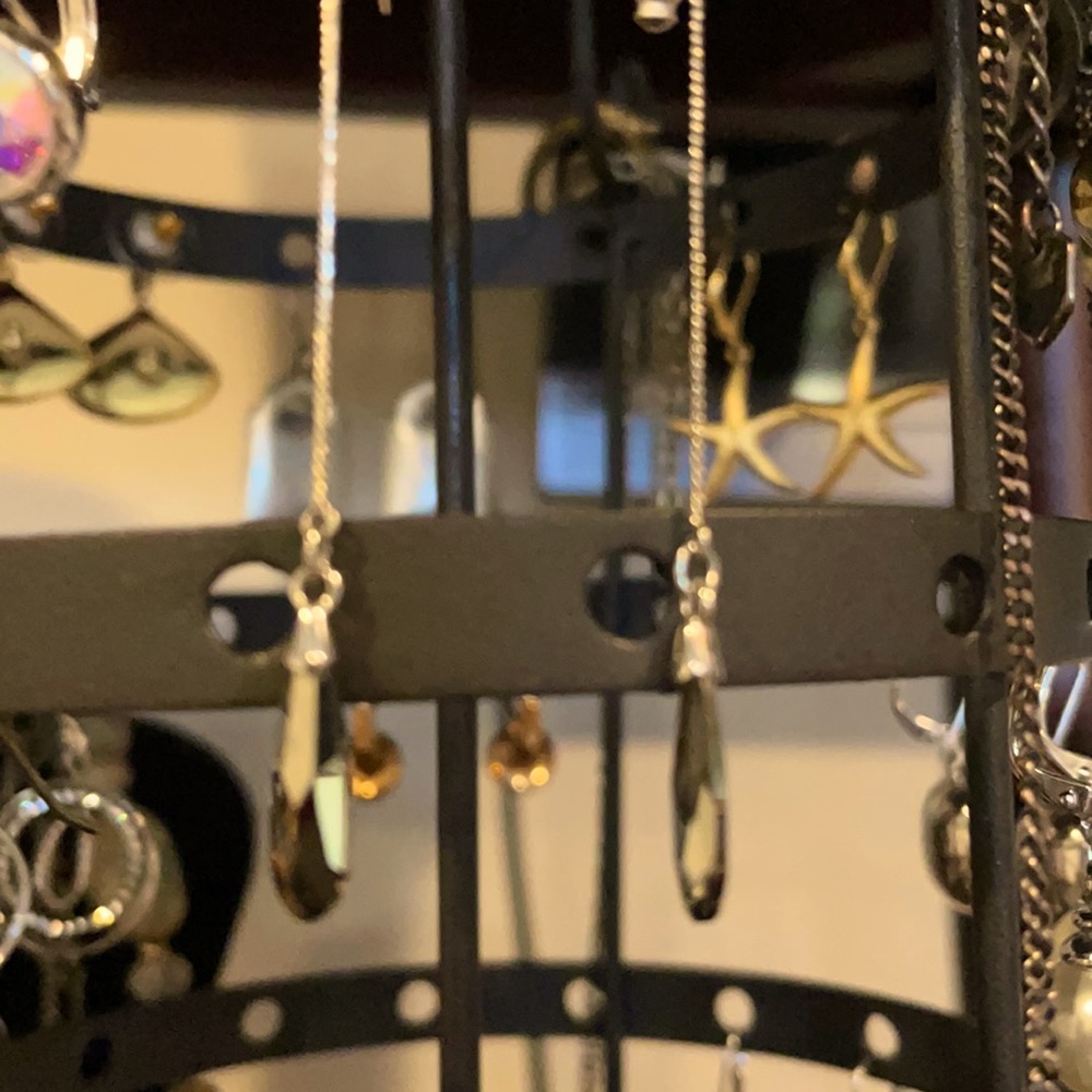 Touchstone crystal raindrop earrings